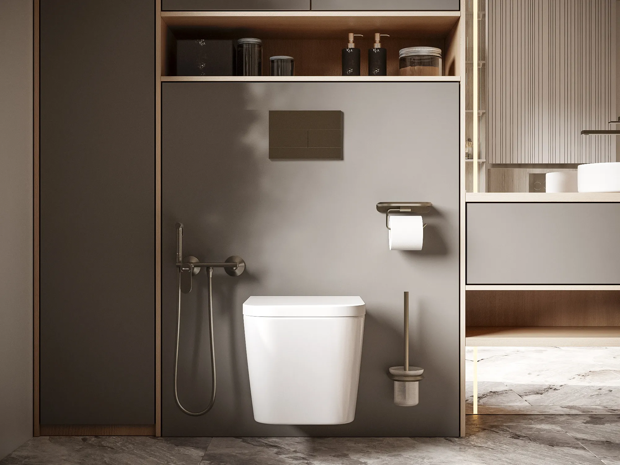 Смеситель с гигиеническим душем FHS01S0GM